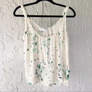 A.L.C. Silk Tank Top XS White Floral Abstract
